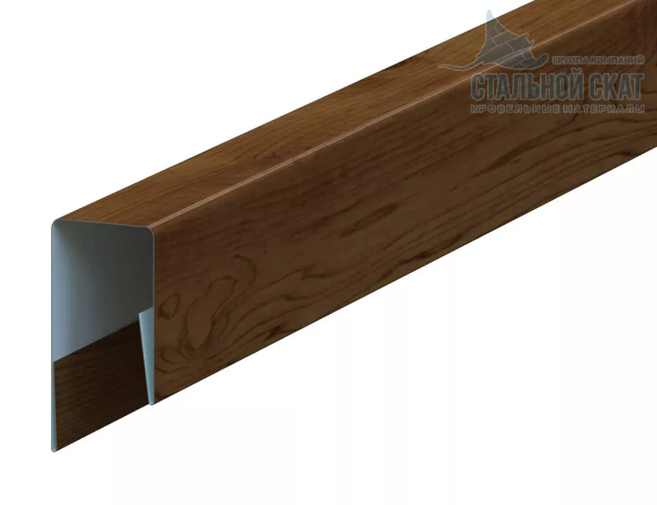Фото: Планка П-образная 13х27х2000 (ECOSTEEL_T-12-Дуб-0.45) в Серпухове