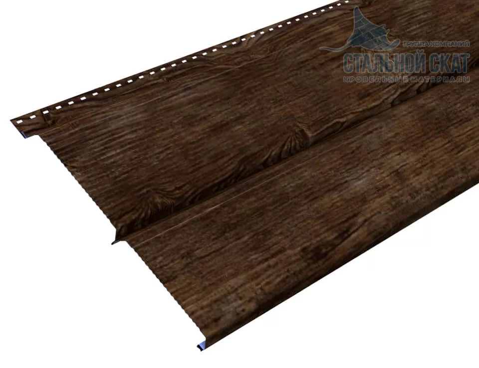 Сайдинг Lбрус-XL-В-14х335 (ECOSTEEL_MA-01-МореныйДуб-0.5) в Серпухове