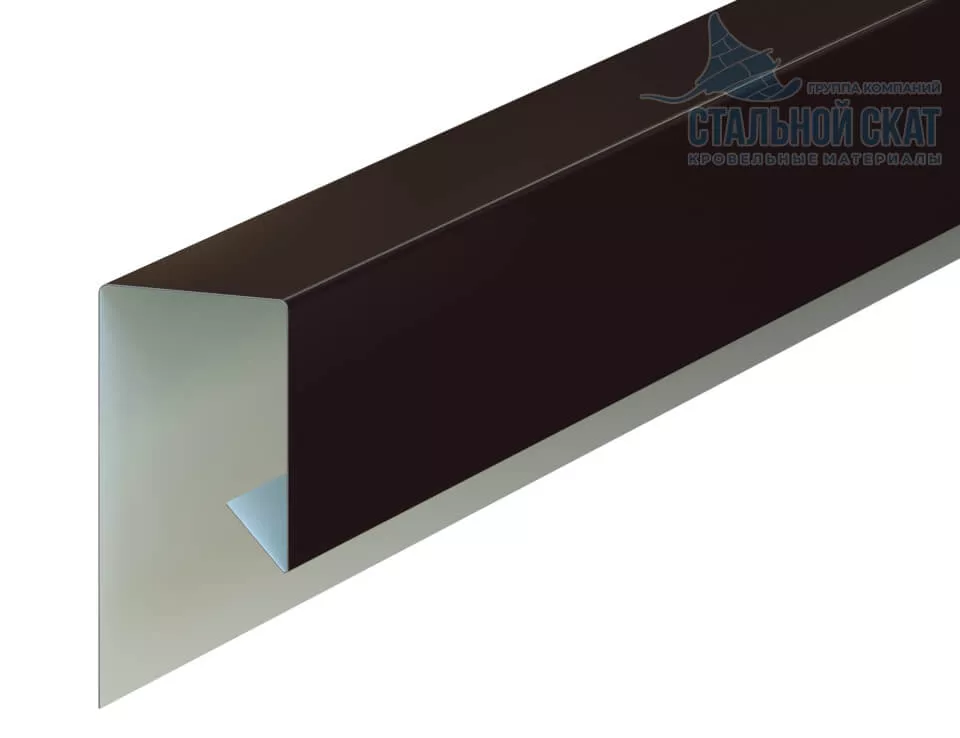 Фото: Планка завершающая сложная 30х25х3000 (VALORI-20-DarkBrown-0.5) в Серпухове