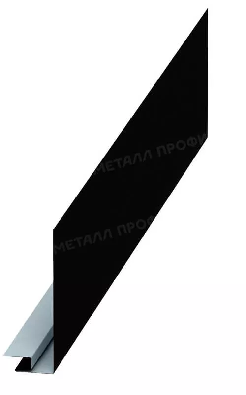 Планка карнизного свеса сложная 250х50х3000 NormanMP (ПЭ-01-9005-0.5) в Серпухове