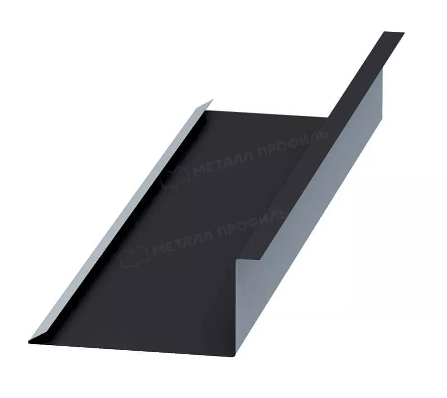 Планка примыкания нижняя 250х122х2000 NormanMP (ПЭ-01-9005-0.5) в Серпухове