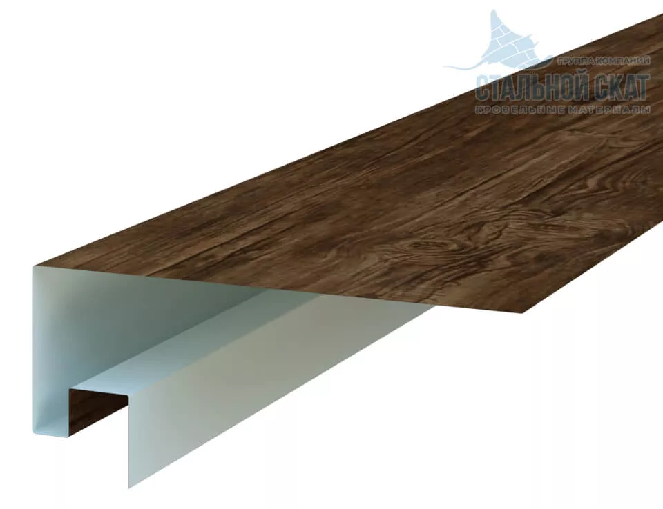Фото: Планка откоса сложная 3D Woodstock 230х75х2000 (ECOSTEEL_MA-01-МореныйДуб-0.5) в Серпухове
