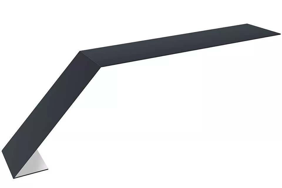 Планка карнизная для мягкой кровли 100х65 0,5 Satin Matt RAL 7024 мокрый асфальт (2м) в Серпухове