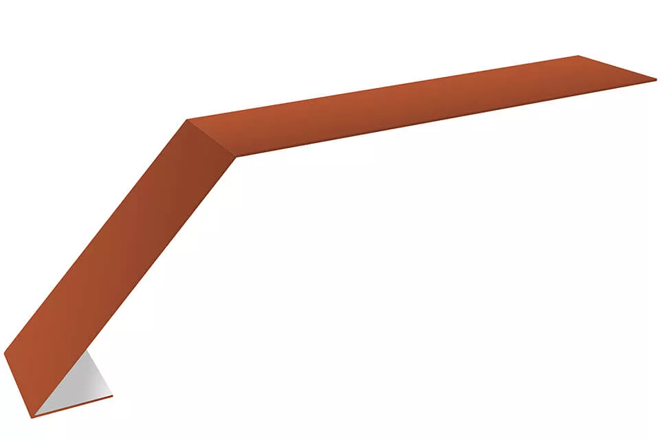 Планка карнизная для мягкой кровли 100х65 0,5 Satin Matt RAL 8004 терракота (2м) в Серпухове