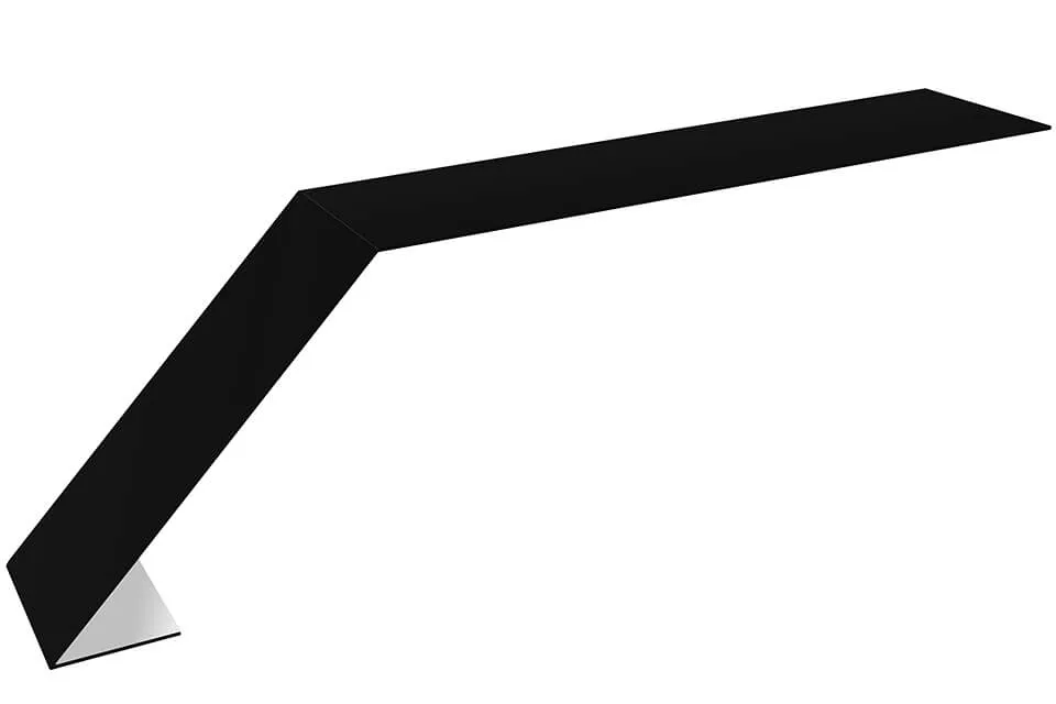 Планка карнизная для мягкой кровли 100х65 0,5 Satin Matt RAL 9005 черный (2м) в Серпухове
