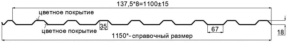 Фото: Профнастил МП20 х 1100 - R Двусторонний (ПЭ_МА_Д-01-7024/7024-0.4±0.08мм) в Серпухове