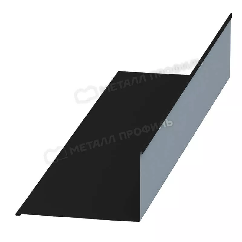 Планка примыкания верхняя 250х147х2000 (PURMAN-20-9005-0.5) в Серпухове