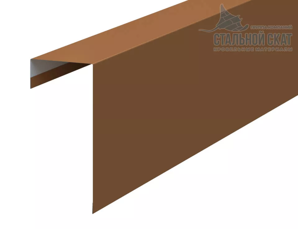 Фото: Планка торцевая фасадная FASTCLICK 139х65х3000 (PURMAN-20-Argillite-0.5) в Серпухове