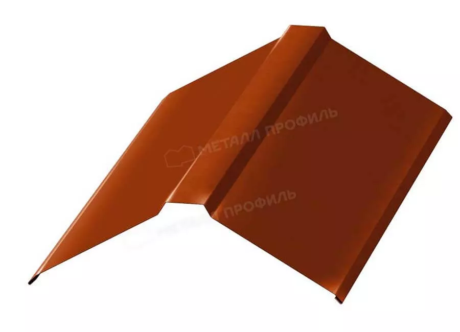 Фото: Планка конька плоского 120х120х2000 (AGNETA-03-CopperCopper-0.5) в Серпухове