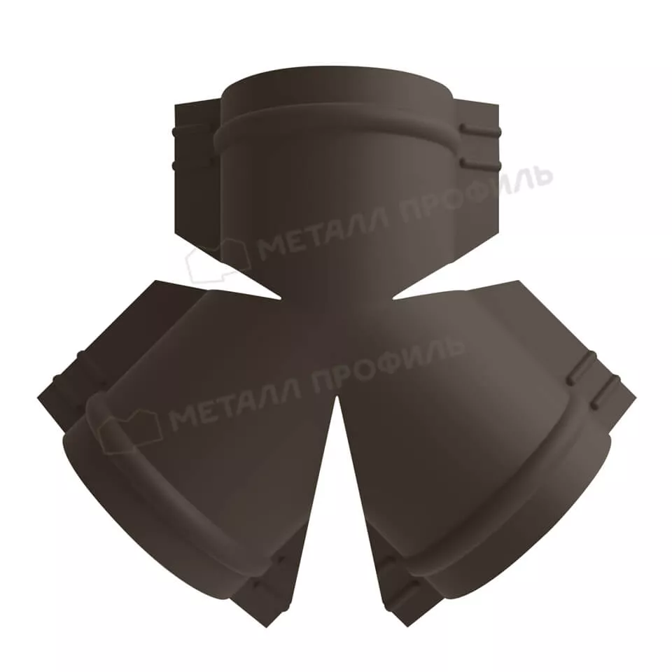 Y-образный тройник для круглого конька R110 (VALORI-20-DarkBrown-0.5) в Серпухове