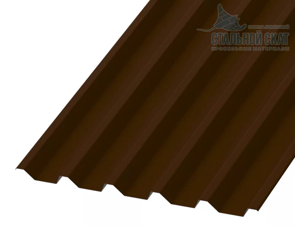 Фото: Профнастил С44 х 1000 - A (VALORI-20-Brown-0.5) в Серпухове