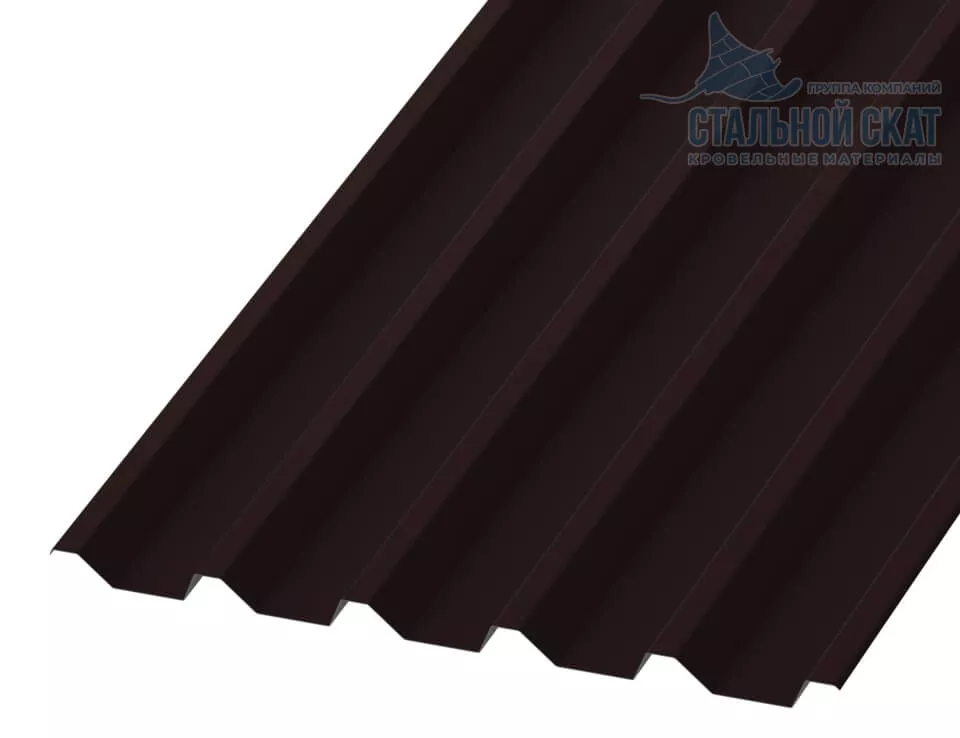 Фото: Профнастил С44 х 1000 - A (VALORI-20-DarkBrown-0.5) в Серпухове
