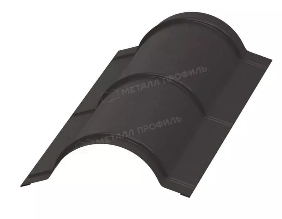 Планка конька круглого R110х2000 (VALORI-20-DarkBrown-0.5) в Серпухове