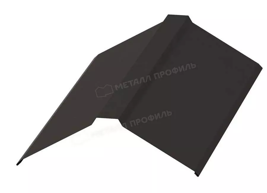 Планка конька плоского 120х120х2000 (VALORI-20-DarkBrown-0.5) в Серпухове