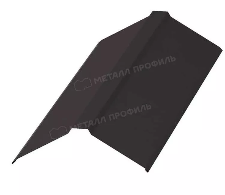 Фото: Планка конька плоского 150х150х2000 (VALORI-20-DarkBrown-0.5) в Серпухове