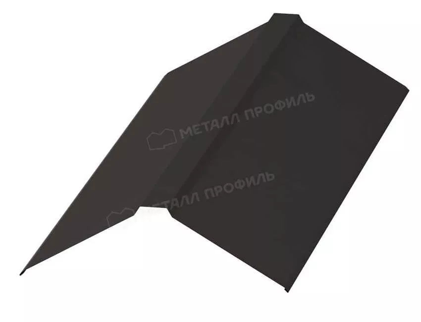 Фото: Планка конька плоского 190х190х2000 (VALORI-20-DarkBrown-0.5) в Серпухове