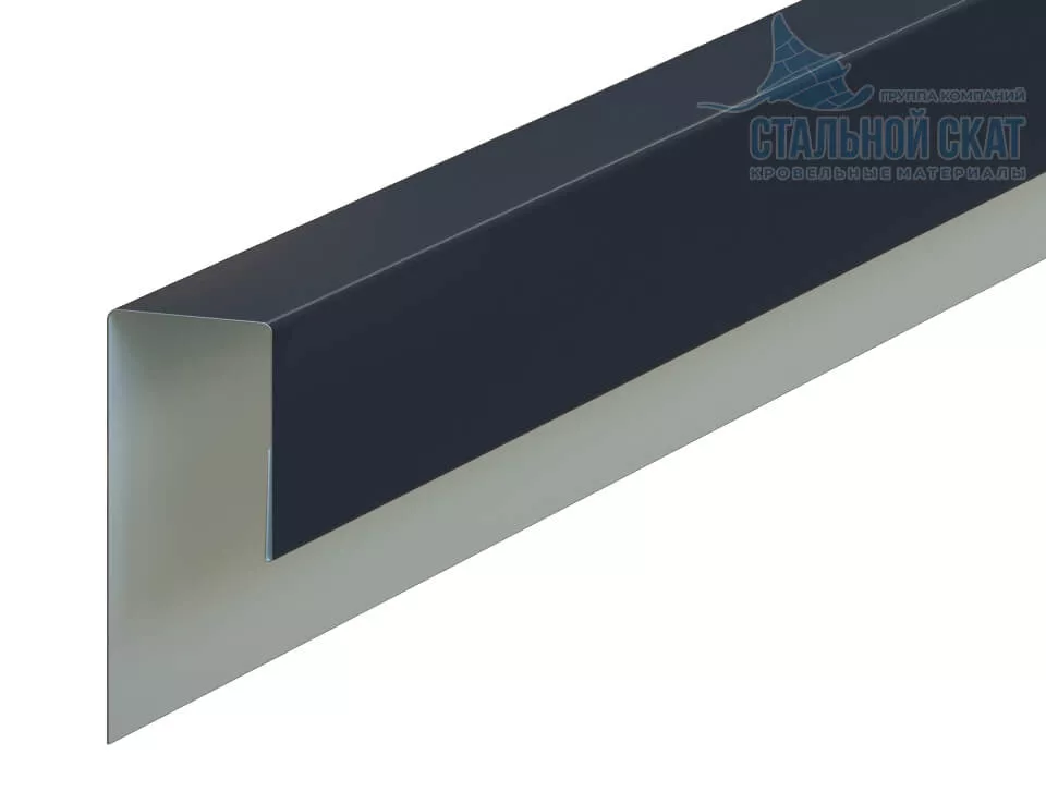 Фото: Планка J-профиль 24х18х3000 (VALORI-20-Grey-0.5) в 