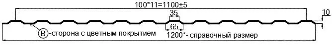 Фото: Профнастил МП10 х 1100 - B (ПЭ-01-1035-0.7) в Серпухове