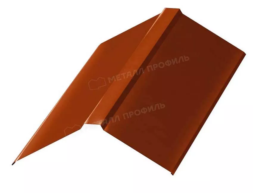 Планка конька плоского 190х190х2000 (AGNETA-03-CopperCopper-0.5) в Серпухове