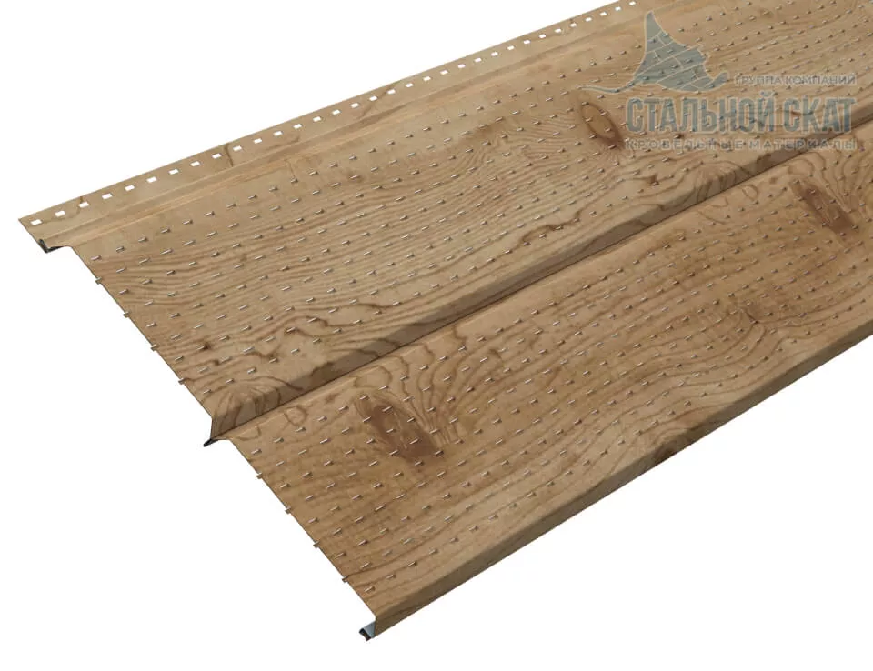 Фото: Софит перфор. Lбрус-XL-14х335 (ECOSTEEL-01-Сосна-0.5) в Серпухове