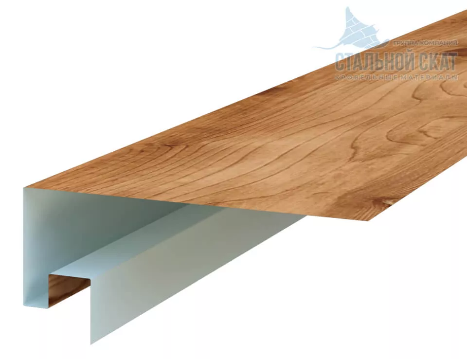 Фото: Планка откоса сложная 3D Woodstock 230х75х2000 (ECOSTEEL_T-01-Кедр-0.5) в Серпухове
