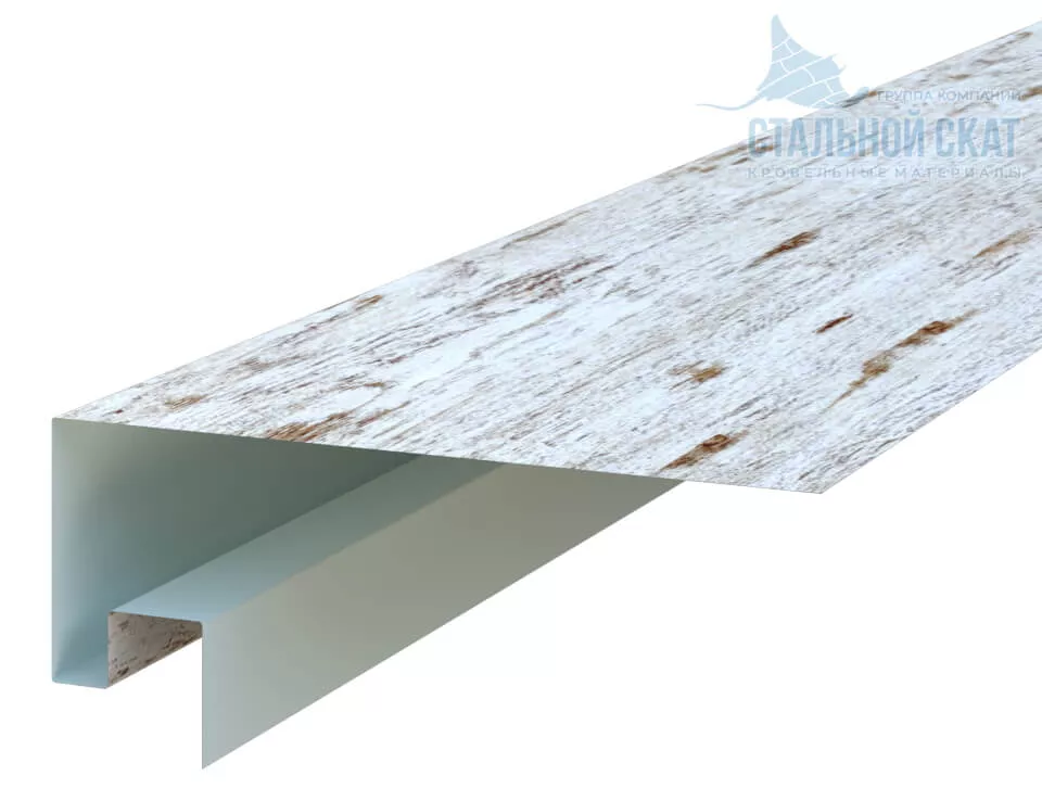 Фото: Планка откоса сложная 3D Woodstock 230х75х2000 (ECOSTEEL_MA-01-Беленый Дуб-0.5) в Серпухове