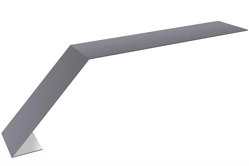 Планка карнизная для мягкой кровли 100х65 0,4 PE с пленкой RAL 7004 сигнальный серый (2м) в Серпухове