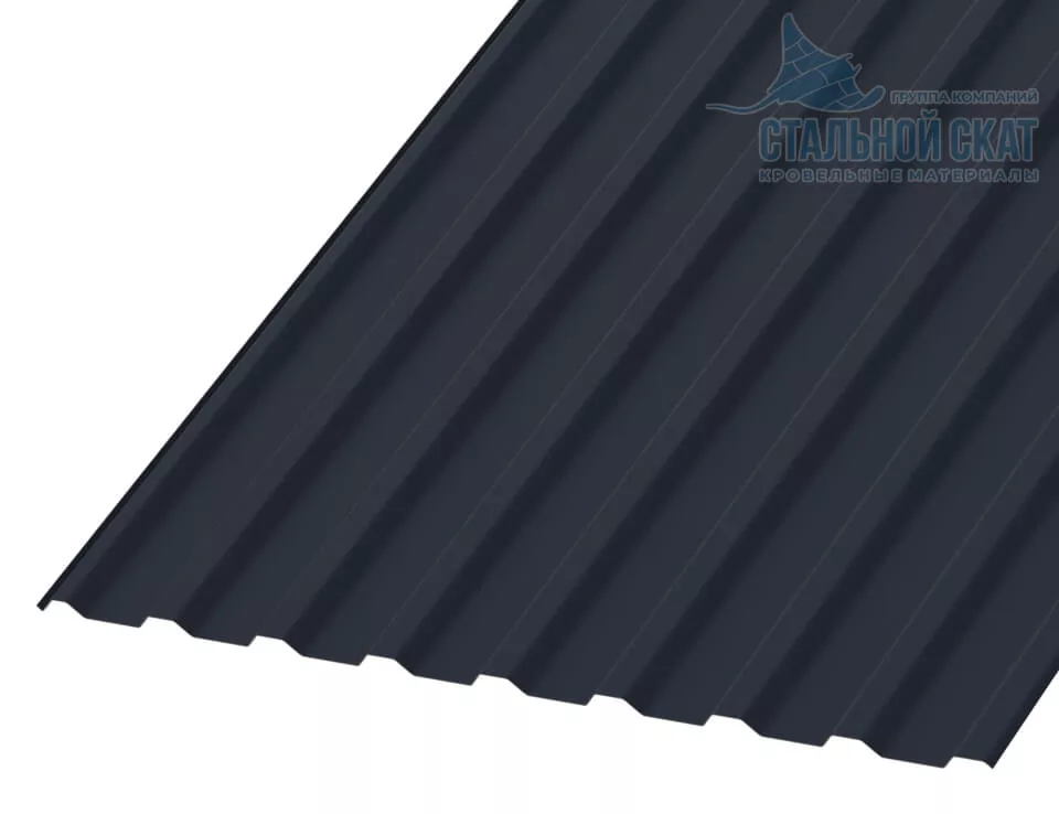 Профнастил МП20 х 1100 - R (ПЭ-01-7024Color-0.4±0.08мм) в Серпухове
