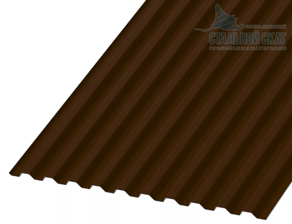 Профнастил С21 х 1000 - B (ПЭ-01-8017Color-0.4±0.08мм) в Серпухове