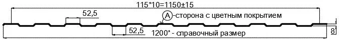 Фото: Профнастил С8 х 1150 - A (VikingMP E-20-9005-0.5) в Серпухове