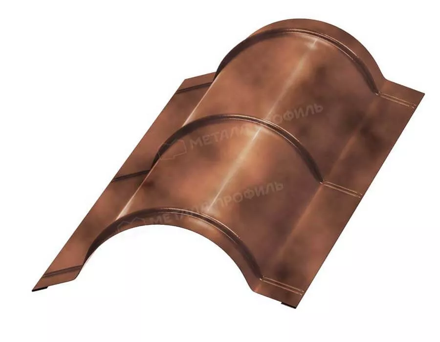 Планка конька круглого R110х2000 (КЛМА-02-Anticato-0.5) в Серпухове