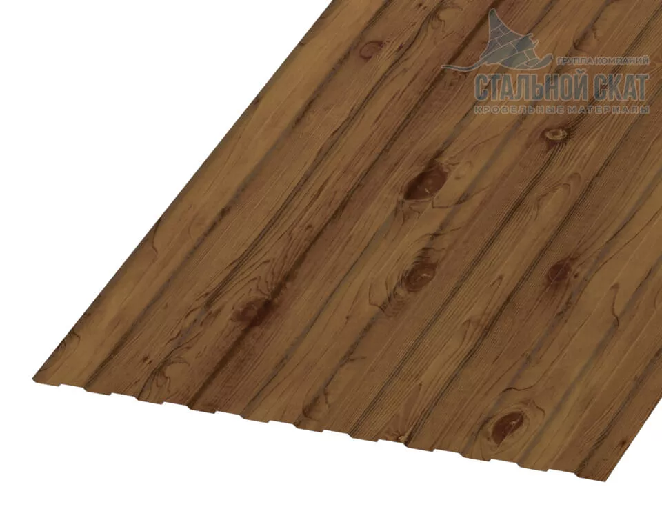 Фото: Профнастил С8 х 1150 - B (ECOSTEEL_T-12-Дуб-0.45) в Серпухове