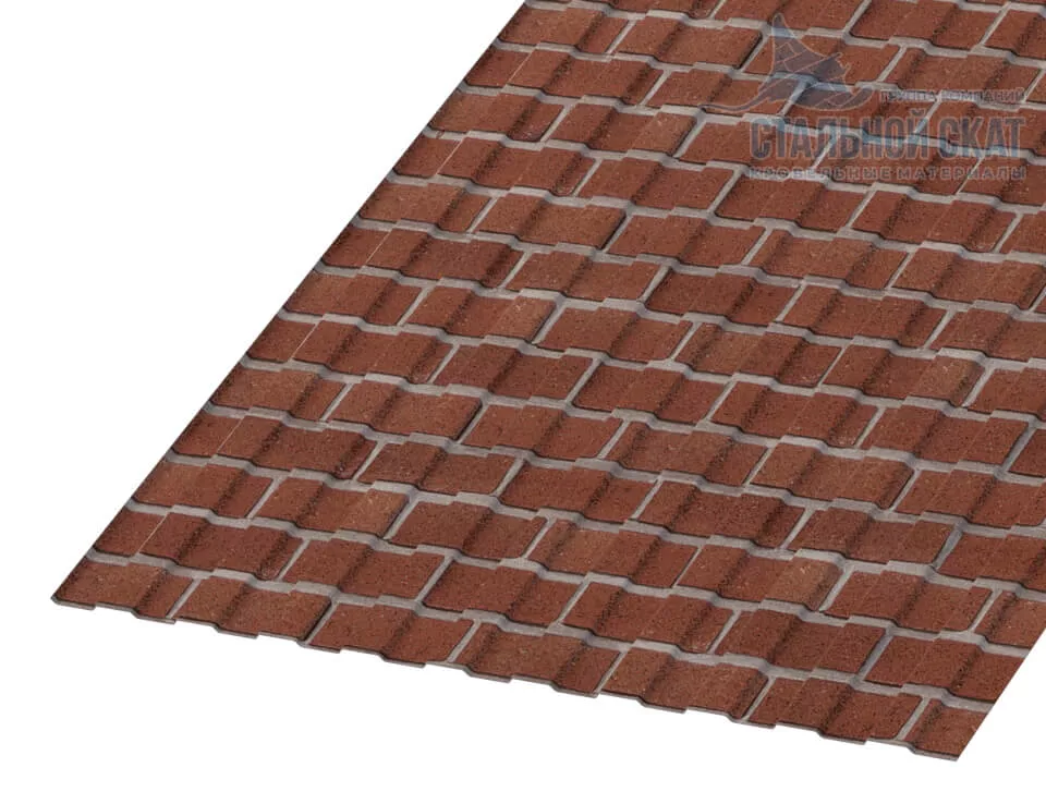 Фото: Профнастил С8 х 1150 - B (ECOSTEEL-01-Кирпич-0.5) в Серпухове