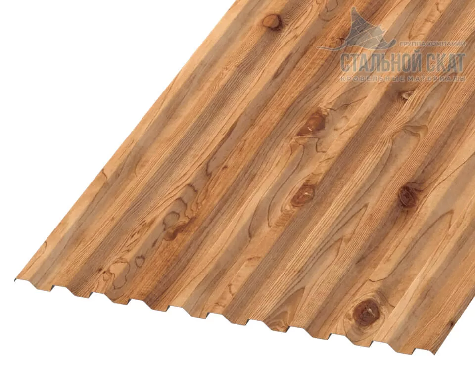 Профнастил С21 х 1000 - A (ECOSTEEL_T-01-Кедр-0.5) в Серпухове