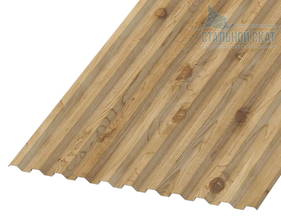 Профнастил С21 х 1000 - A (ECOSTEEL_T-01-Сосна-0.5) в Серпухове