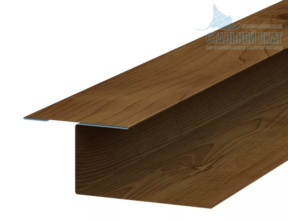 Фото: Планка стыковочная универсальная Woodstock 50х30х3000 (ECOSTEEL_T-12-Дуб-0.45) в Серпухове