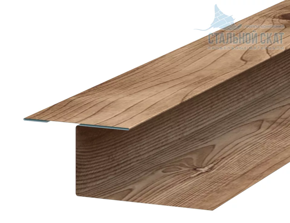 Фото: Планка стыковочная универсальная Woodstock 50х30х3000 (ECOSTEEL_T-12-Золотой Орех-0.45) в Серпухове