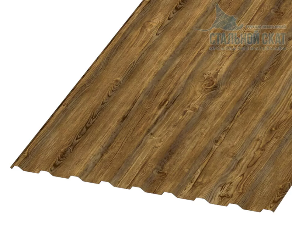 Профнастил МП20 х 1100 - R (ECOSTEEL_T-01-ЗолотойДуб-0.5) в Серпухове
