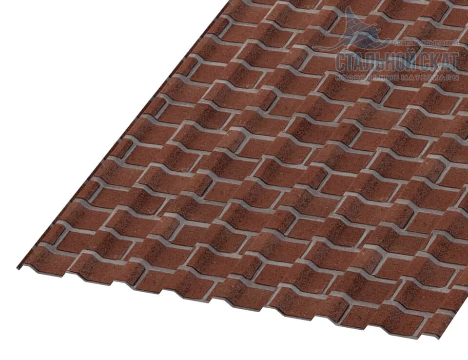 Фото: Профнастил МП20 х 1100 - R (ECOSTEEL-01-Кирпич-0.5) в Серпухове