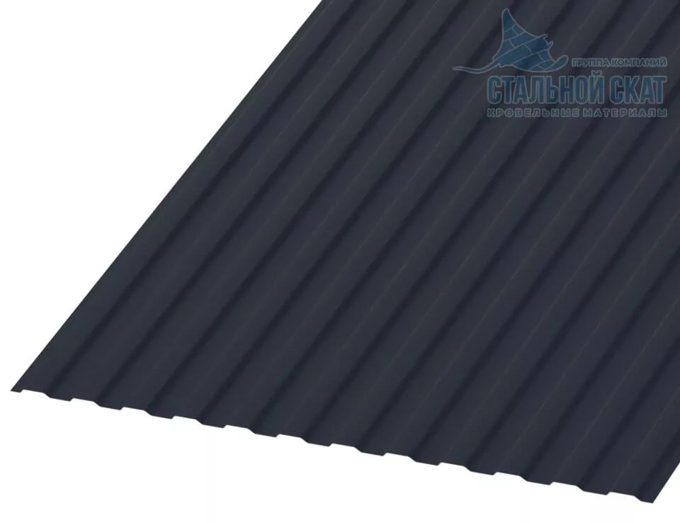 Профнастил МП10 х 1100 - A (ПЭ-01-7024Color-0.4±0.08мм) в Серпухове