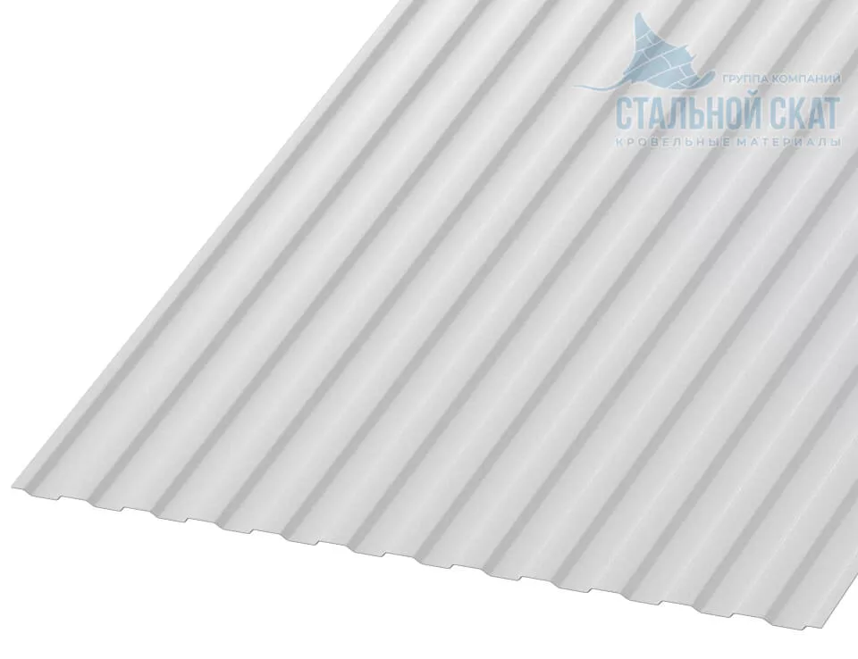 Профнастил МП10 х 1100 - B (PURMAN-20-9010-0.5) в Серпухове