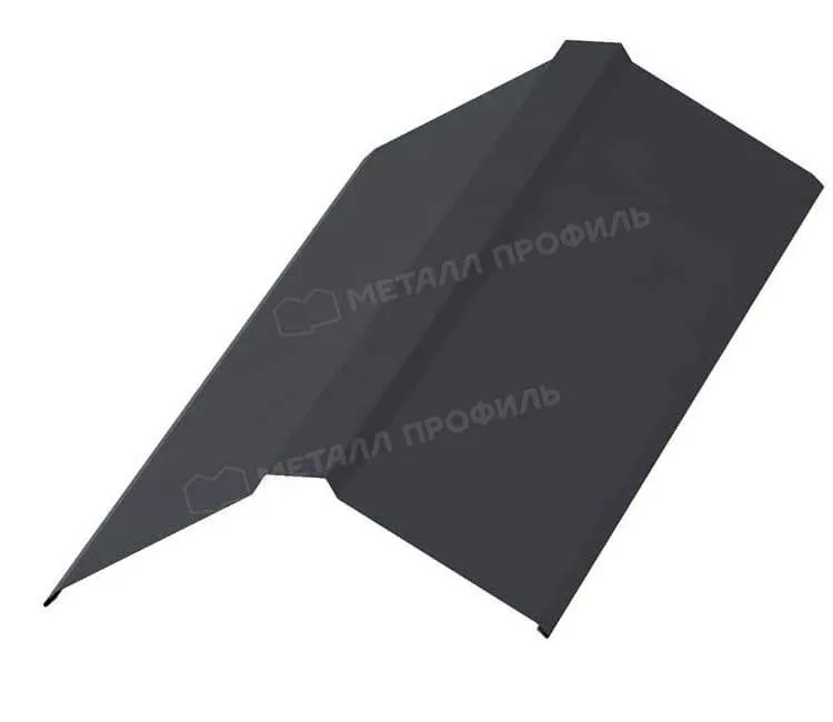 Фото: Планка конька плоского 150х150х2000 (VALORI-20-Grey-0.5) в Серпухове