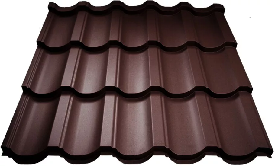 Фото: Металлочерепица МП Трамонтана-S (VALORI-20-DarkBrown-0.5) в Серпухове