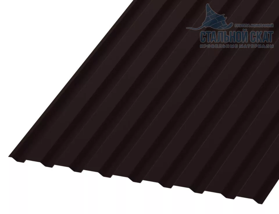 Фото: Профнастил МП20 х 1100 - A (VALORI-20-DarkBrown-0.5) в Серпухове