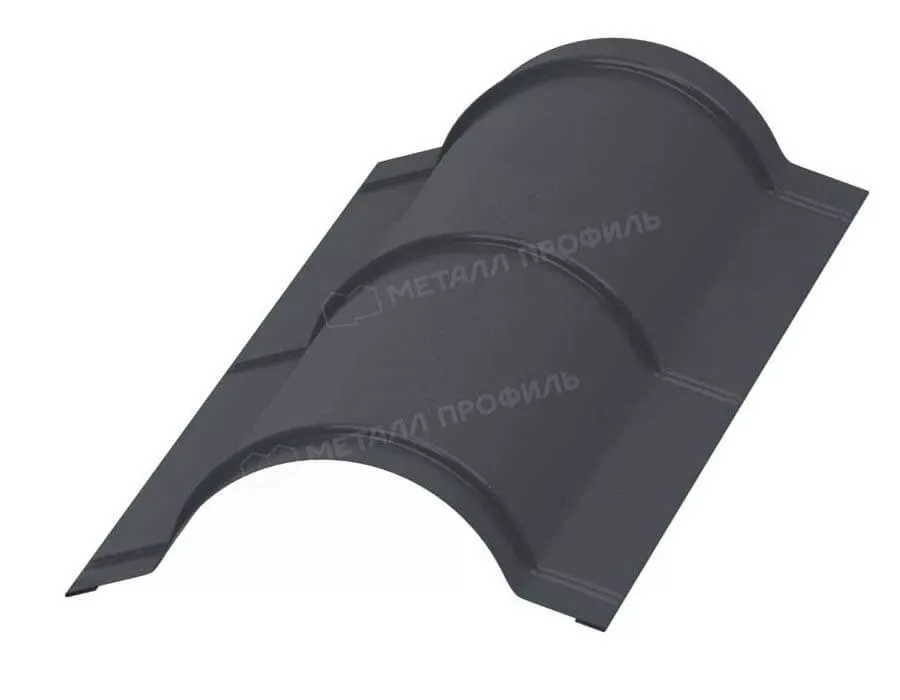 Планка конька круглого R110х2000 (VALORI-20-Grey-0.5) в Серпухове