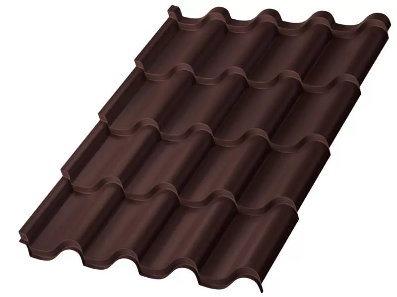 Металлочерепица МП Монтерроса-XL (VALORI-20-Brown-0.5) в Серпухове