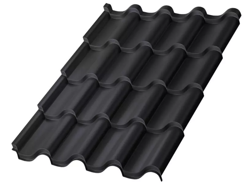 Металлочерепица МП Монтерроса-X (VALORI-20-DarkGrey-0.5) в Серпухове