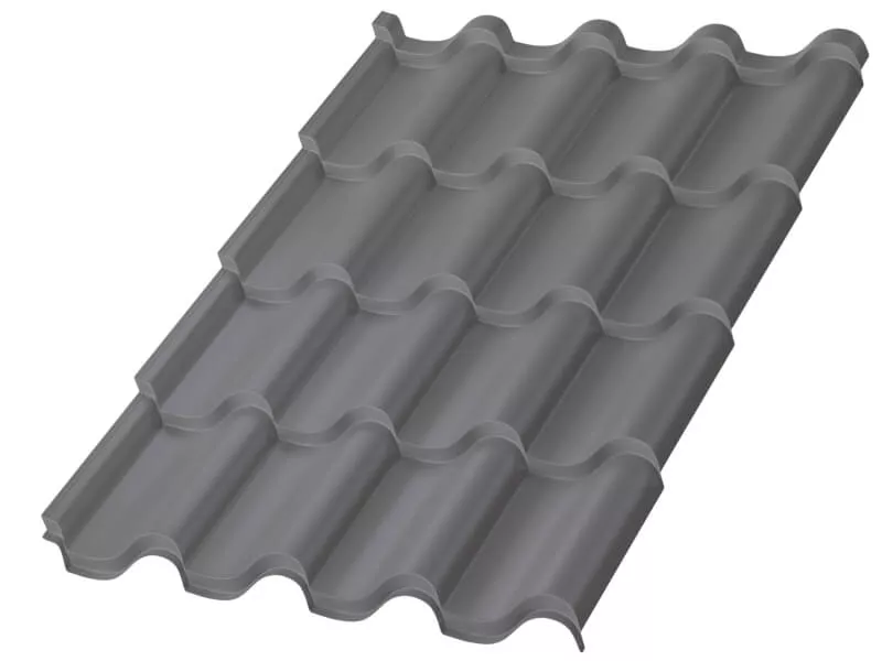 Металлочерепица МП Монтерроса-XL (VALORI-20-Grey-0.5) в Серпухове