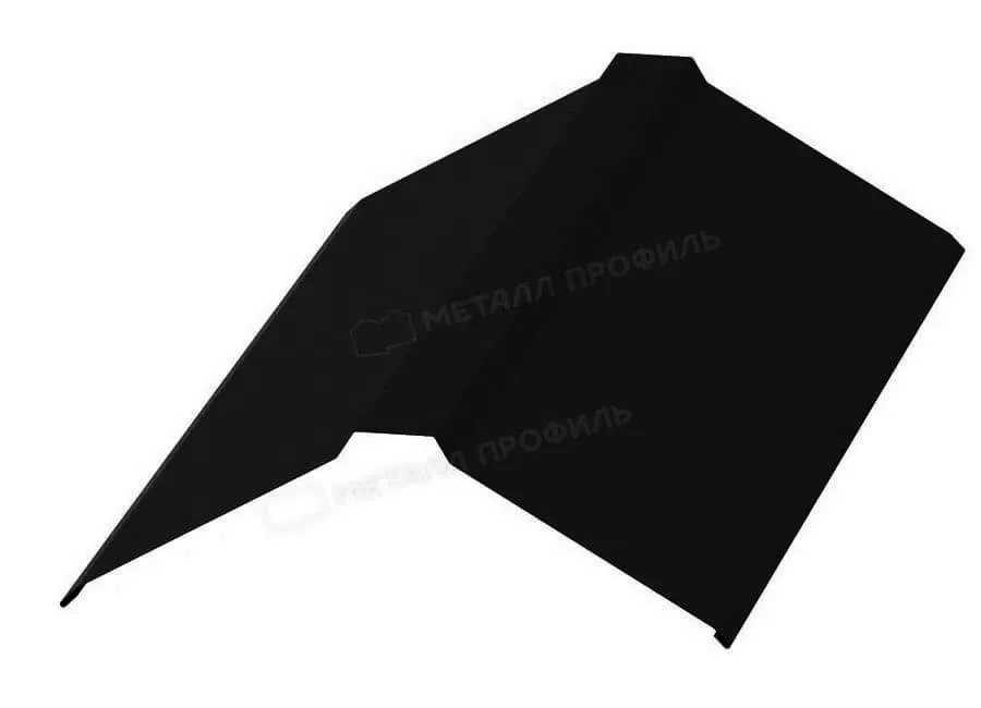 Планка конька плоского 120х120х2000 (VikingMP-01-9005-0.45) в Серпухове