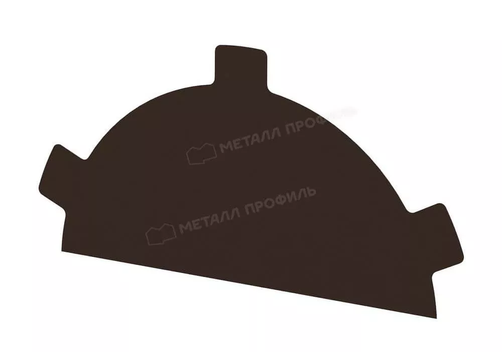 Заглушка конька круглого простая (PURETAN-20-8017-0.5) в Серпухове